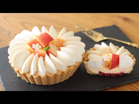 オーブンなし! ピーチメルバ風タルトの作り方のサムネイル