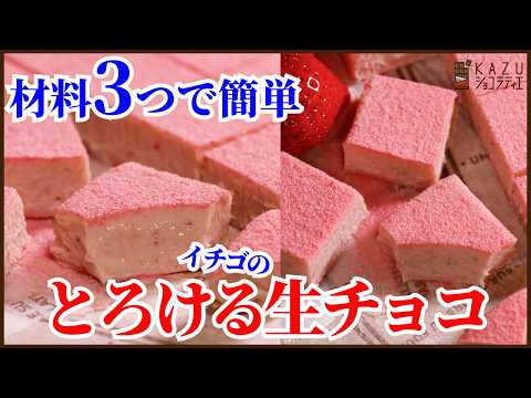 材料3つで簡単!余ったイチゴで作るとろける生チョコの作り方を紹介します!3-Ingredient Strawberry Truffles: Quick & Easy Recipe!のサムネイル