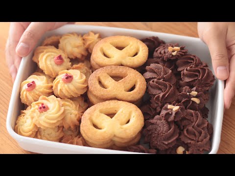 3種のクッキー缶の作り方 字幕あり 3 Flavor Butter Cookie Box|HidaMari Cookingのサムネイル