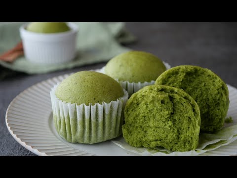 【H.Mでふわふわな抹茶蒸しパン】お家で出来る絶品蒸しパン♡お鍋で簡単に出来ます | Fluffy Steamed Matcha bunsのサムネイル