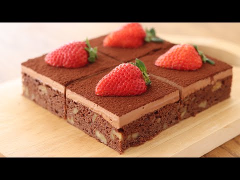 濃厚チョコレート・ブラウニーケーキの作り方:卵・バターなしのサムネイル