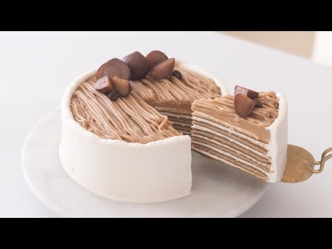 モンブラン・ミルクレープの作り方 Mont Blanc Mille Crepe Cake*without oven|HidaMari Cookingのサムネイル