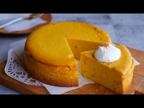 【ワンボウルで混ぜて焼くだけ】濃厚かぼちゃのチーズケーキ♡生クリ無し牛乳レシピです | Just Mix and Bake! Rich ♡ Pumpkin Cheesecakeのサムネイル