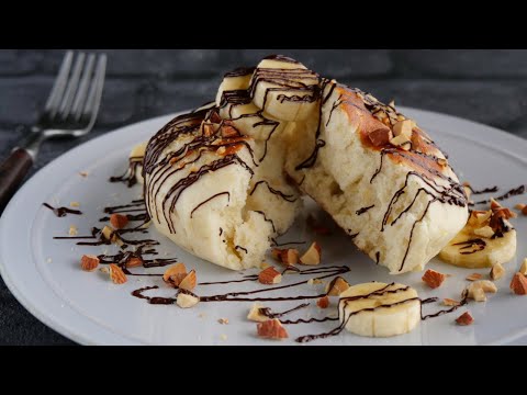 【米粉×バナナ】レンジで簡単!驚くほどふんわりもっちり♪ 朝ごパンこれにしよ。 Rice flour banana breadのサムネイル