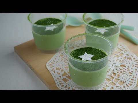 【夏の冷たいデザート】抹茶薫るなめらかムース|Matcha jelly turned into matcha mousseのサムネイル