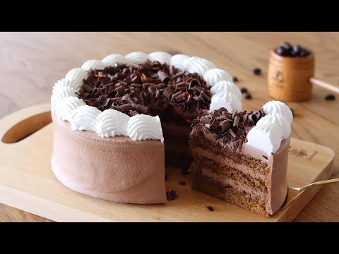 チョコレートとコーヒーのクリームケーキ:カフェモカケーキの作り方のサムネイル